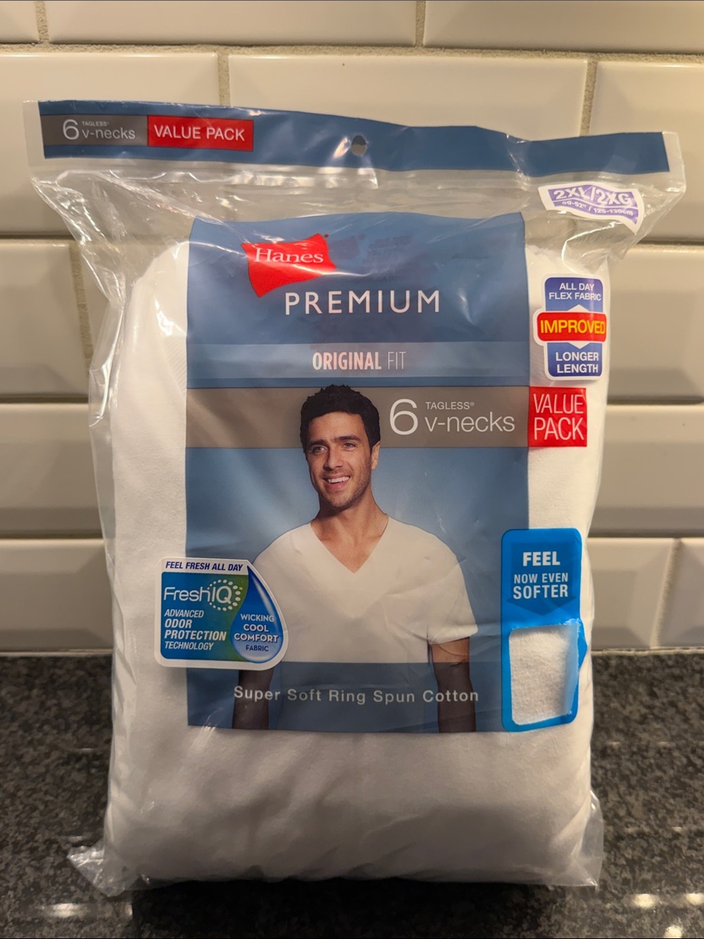 Hanes V-Neck TShirts. undershirts 6 pack New